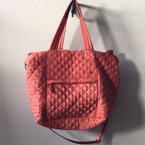 Calla Quilted Travel Tote Burnt Orange